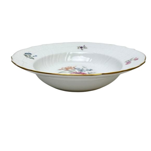 Royal Copenhagen Frijsenborg Large Rim Soup Bowl 1614 Flowers Scalloped Rim - Picture 6 of 13